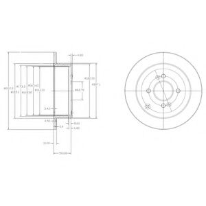 Тормозной диск DELPHI BG4097