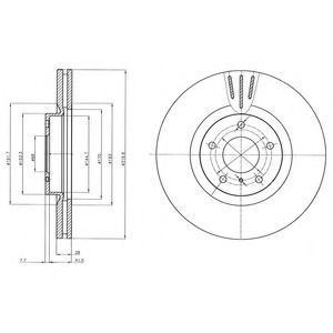 Тормозной диск DELPHI BG4107