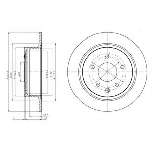 Тормозной диск DELPHI BG4108