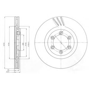 Тормозной диск DELPHI BG4112