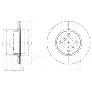 Тормозной диск DELPHI BG4116