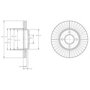 Тормозной диск DELPHI BG4117