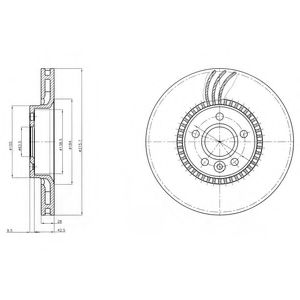 Гальмівний диск DELPHI BG4123