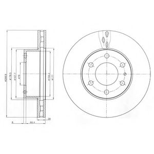 Тормозной диск DELPHI BG4100