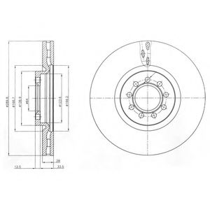 Гальмівний диск DELPHI BG4101