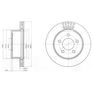 Гальмівний диск DELPHI BG4103