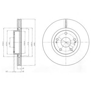 Гальмівний диск DELPHI BG4113