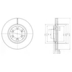 Гальмівний диск DELPHI BG4133