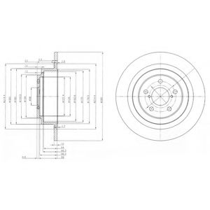 Гальмівний диск DELPHI BG4154