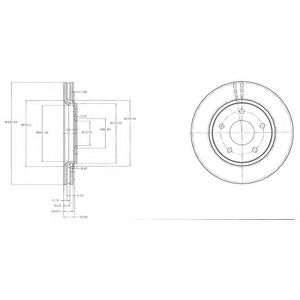 Тормозной диск DELPHI BG4212