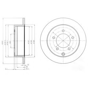 Тормозной диск DELPHI BG4198