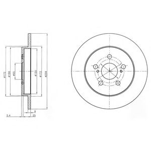 Тормозной диск DELPHI BG4201