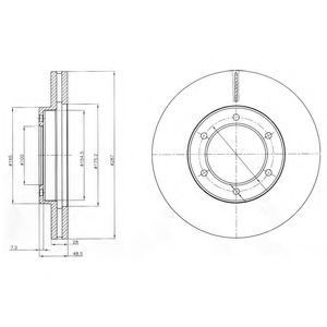Тормозной диск DELPHI BG4209