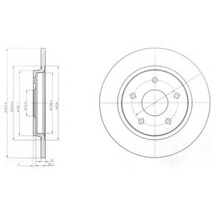 Тормозной диск DELPHI BG4247