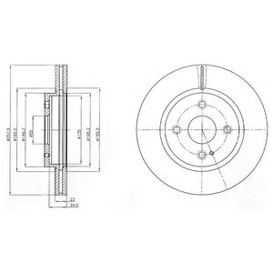Тормозной диск DELPHI BG4254