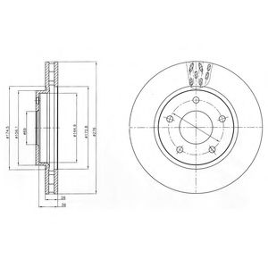 Гальмівний диск DELPHI BG4258