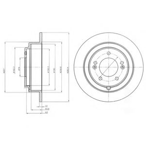 Тормозной диск DELPHI BG4262