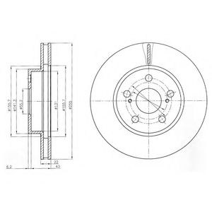 Гальмівний диск DELPHI BG4269