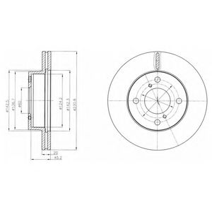 Тормозной диск DELPHI BG4271