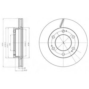 Гальмівний диск DELPHI BG4286