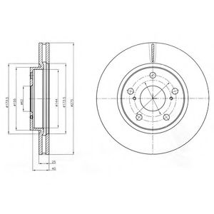 Тормозной диск DELPHI BG4304