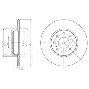 Тормозной диск DELPHI BG4312