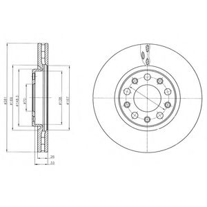 Тормозной диск DELPHI BG4314