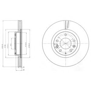 Тормозной диск DELPHI BG4316