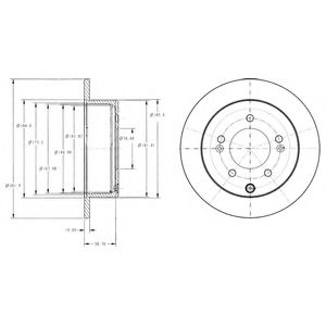 Тормозной диск DELPHI BG4327