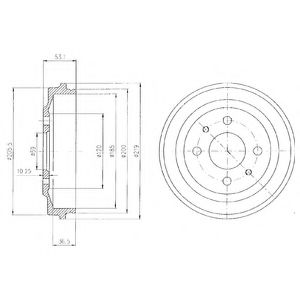 Тормозной барабан DELPHI BF136