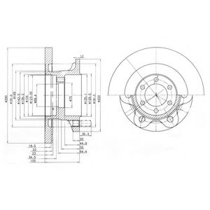 Гальмівний диск DELPHI BG9722