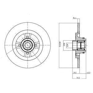 Тормозной диск DELPHI BG9025RS