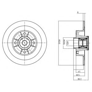 Тормозной диск DELPHI BG9028RS