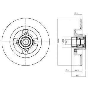 Тормозной диск DELPHI BG9032RS