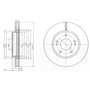 Тормозной диск DELPHI BG4147