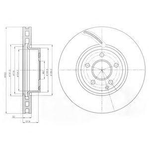 Тормозной диск DELPHI BG9075