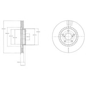 Тормозной диск DELPHI BG9074