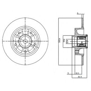Гальмівний диск DELPHI BG9112RS
