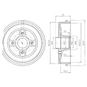 Тормозной барабан DELPHI BF423