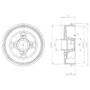 Тормозной барабан DELPHI BF427