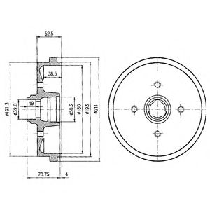 Тормозной барабан DELPHI BF96