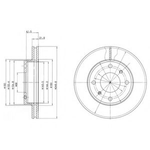Гальмівний диск DELPHI BG2395