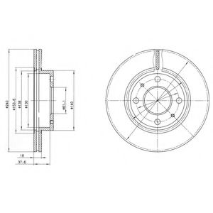 Гальмівний диск DELPHI BG2565