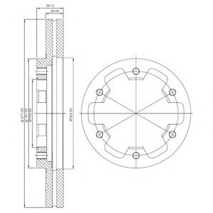 Тормозной диск DELPHI BG3422