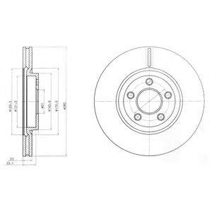 Гальмівний диск DELPHI BG3704