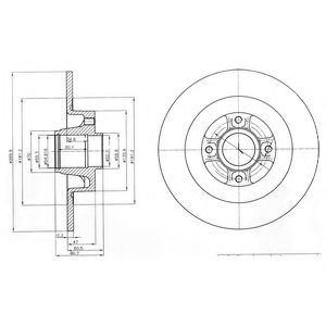 Гальмівний диск DELPHI BG4044
