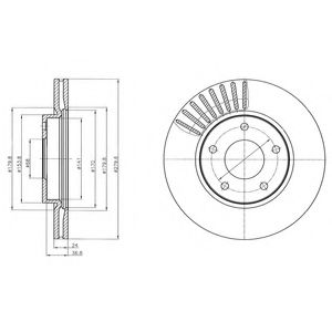 Гальмівний диск DELPHI BG4282