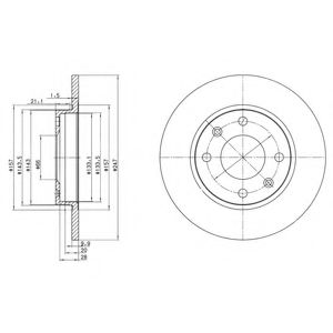 Тормозной диск DELPHI BG2213