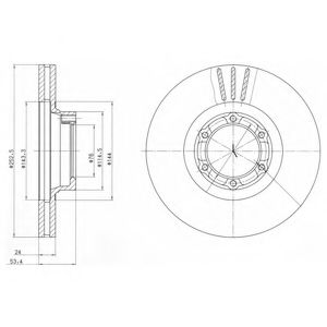 Гальмівний диск DELPHI BG2284