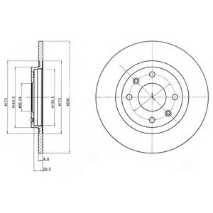 Тормозной диск DELPHI BG2308